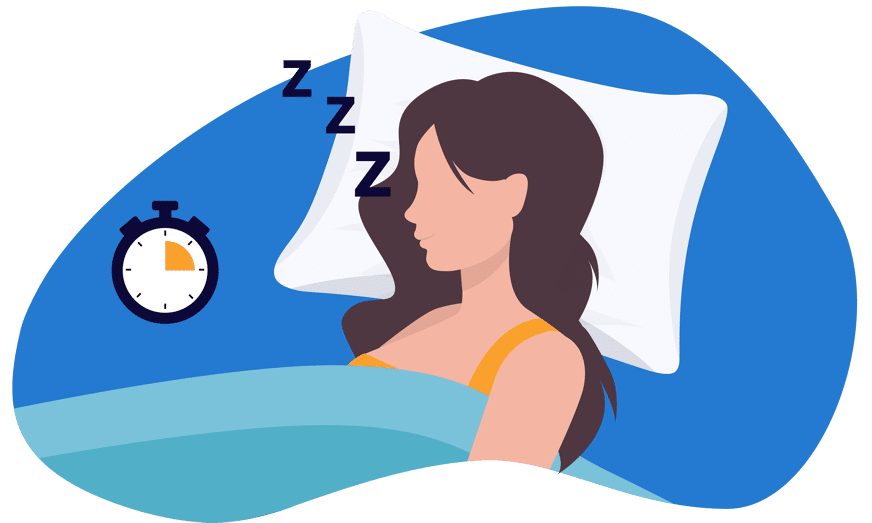 Woman sleeping next to alarm clock